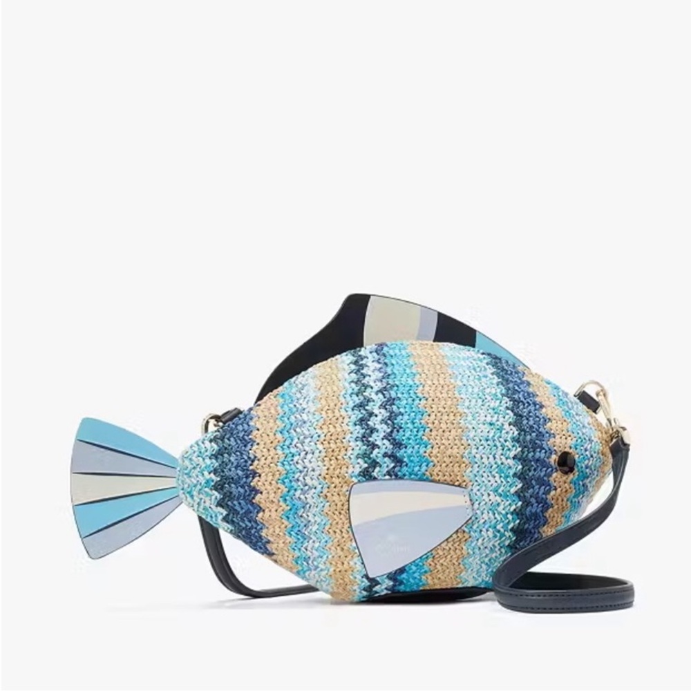 Kate Spade New York Fish Wicker Crossbody Bag 🎣🌊